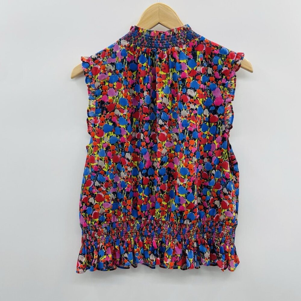 J Crew Womens Size 10 Sleeveless Mockneck Top in Watercolor Floral Print $89 268 - Picture 5 of 10